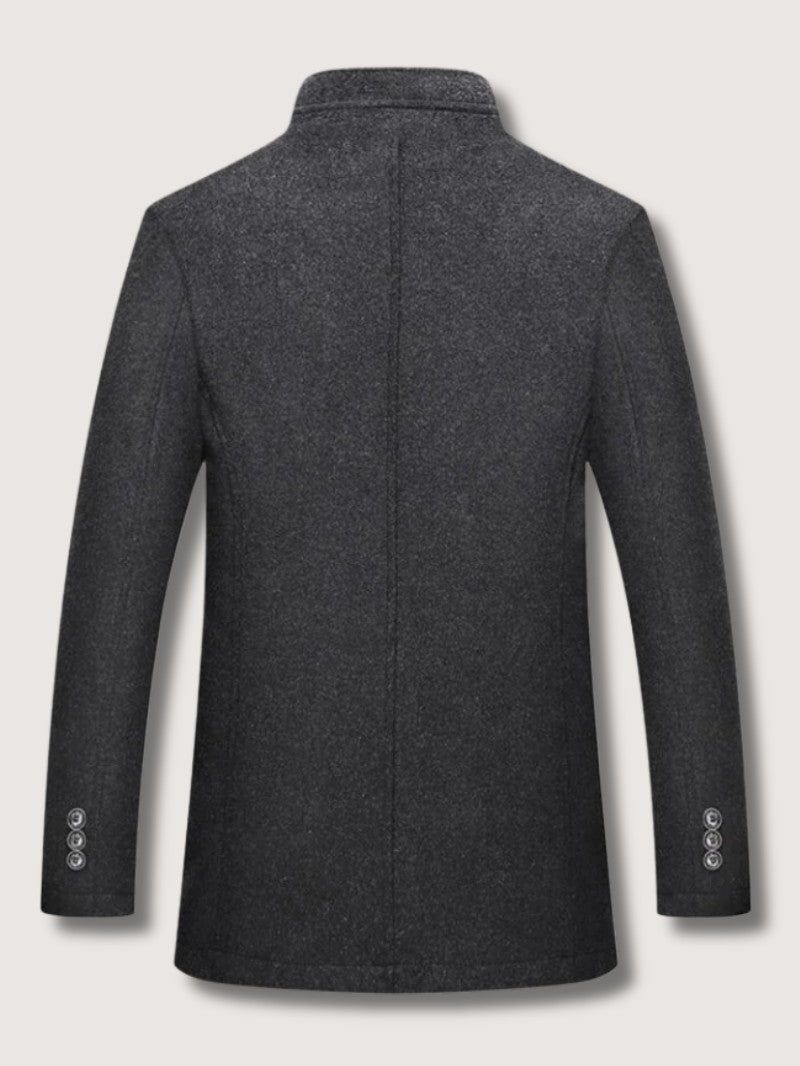 Men’s Quilted Winter Coat with Stand Collar - Men's Coat - Wild Eye Vision