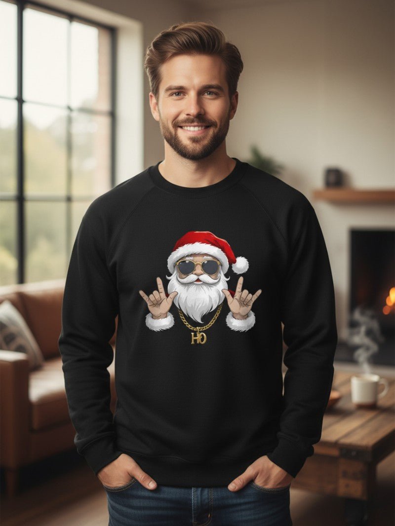 Men’s Santa Graphic Christmas Sweatshirt - Mens Christmas Jumpers - Wild Eye Vision