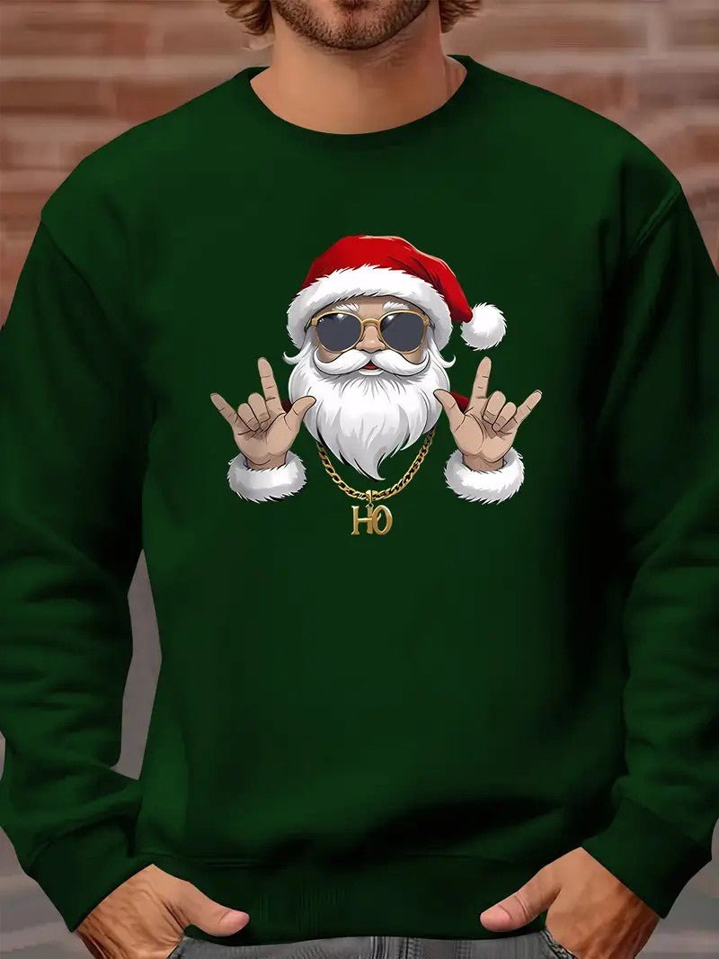 Men’s Santa Graphic Christmas Sweatshirt - Mens Christmas Jumpers - Wild Eye Vision