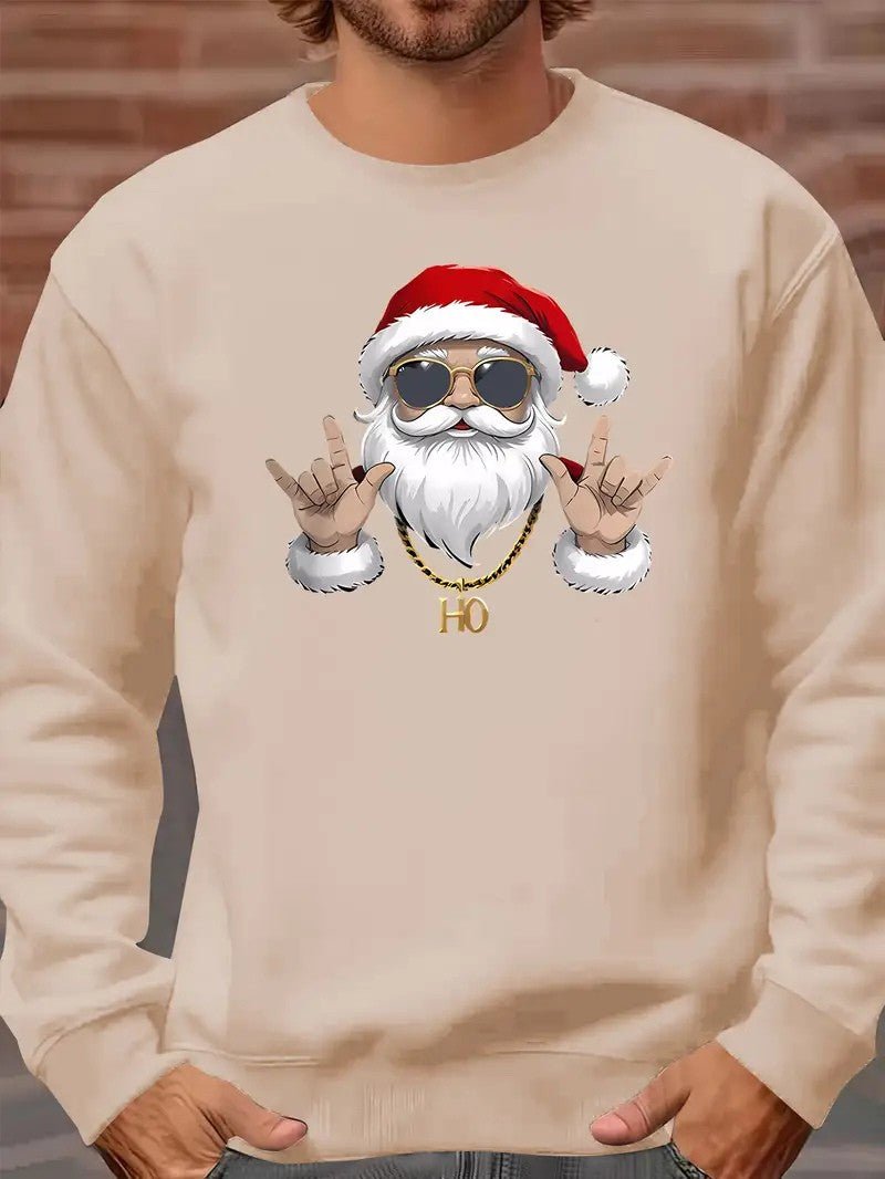 Men’s Santa Graphic Christmas Sweatshirt - Mens Christmas Jumpers - Wild Eye Vision