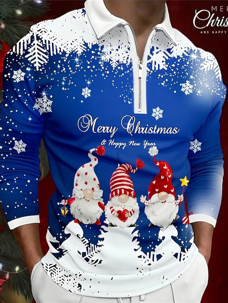Men’s Santa & Snowflake Christmas Shirt - Mens Christmas Jumpers - Wild Eye Vision