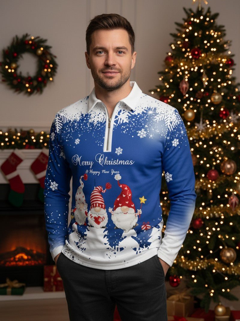 Men’s Santa & Snowflake Christmas Shirt - Mens Christmas Jumpers - Wild Eye Vision