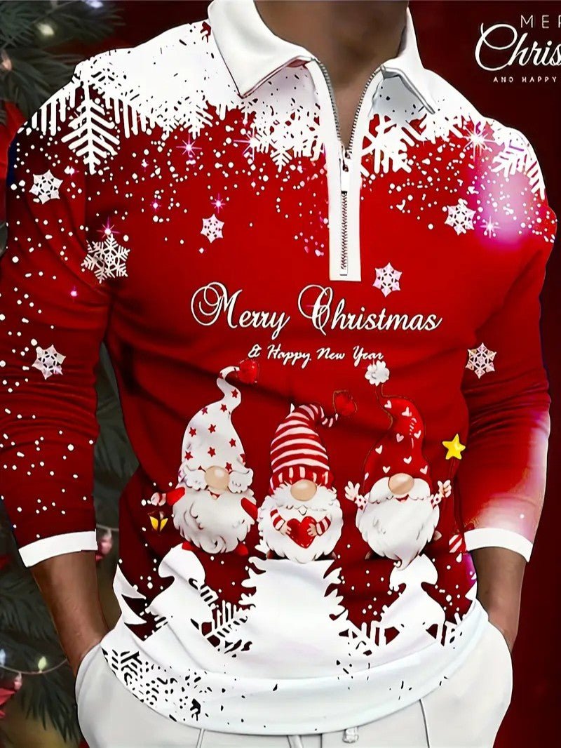 Men’s Santa & Snowflake Christmas Shirt - Mens Christmas Jumpers - Wild Eye Vision