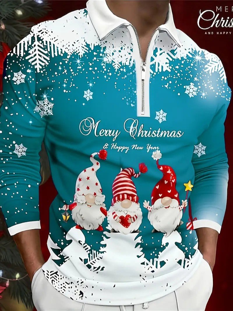 Men’s Santa & Snowflake Christmas Shirt - Mens Christmas Jumpers - Wild Eye Vision