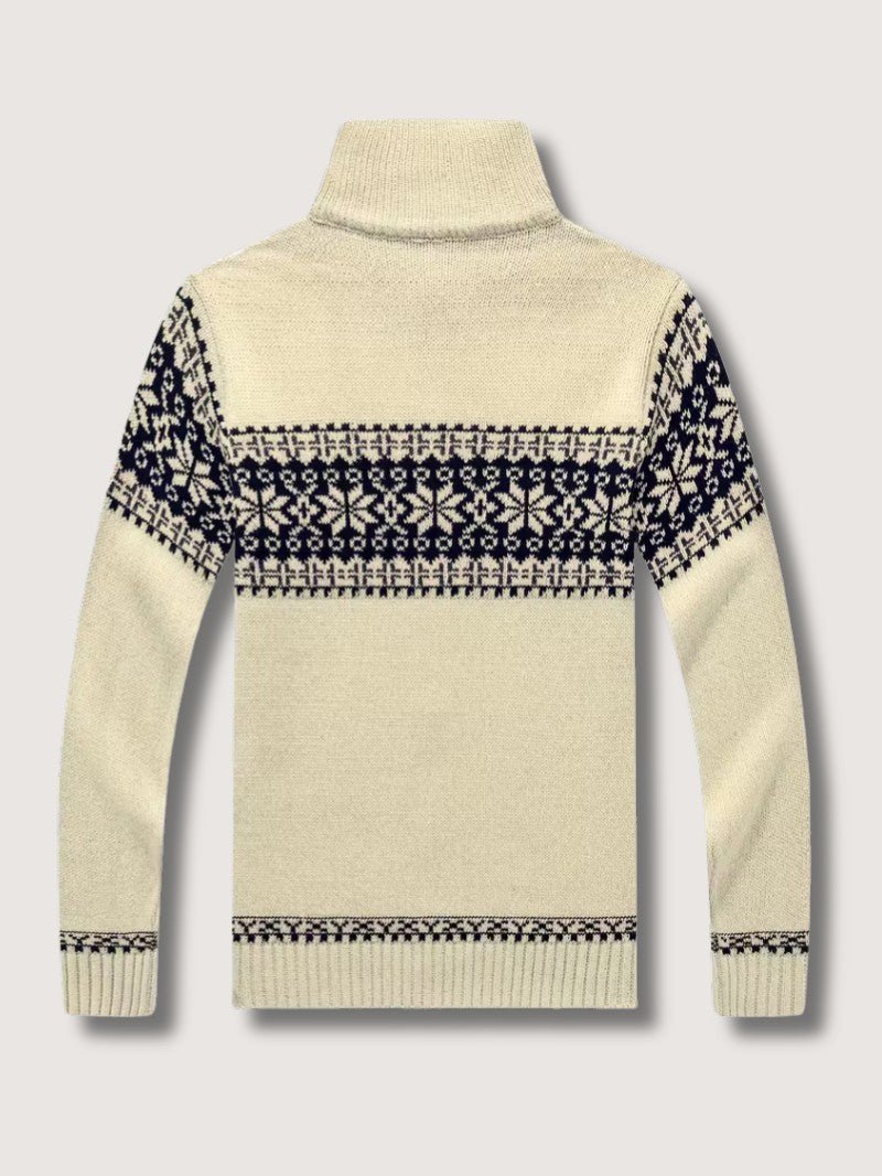 Men’s Winter Knit Cardigan with Stand Collar - Men Knit Cardigan - Wild Eye Vision