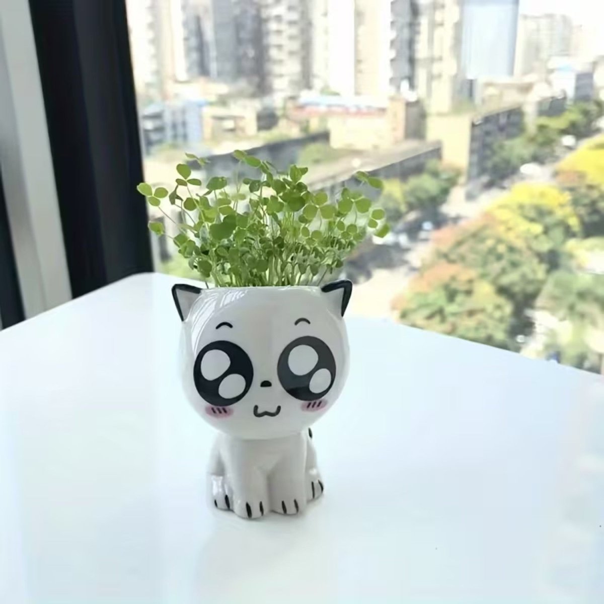 Mini Cat Ceramic Flowerpot for Small Plants - Flowerpot - Wild Eye Vision