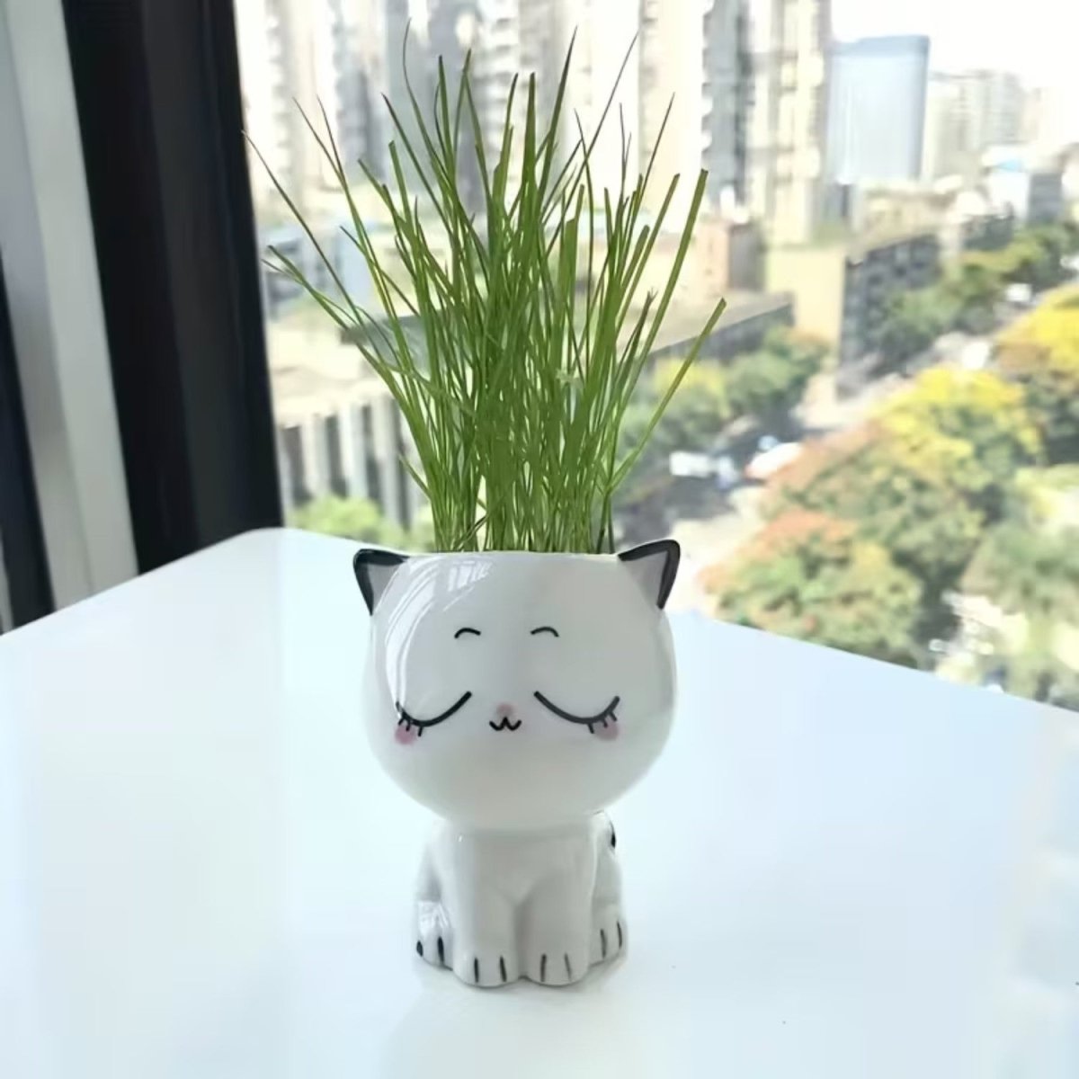Mini Cat Ceramic Flowerpot for Small Plants - Flowerpot - Wild Eye Vision