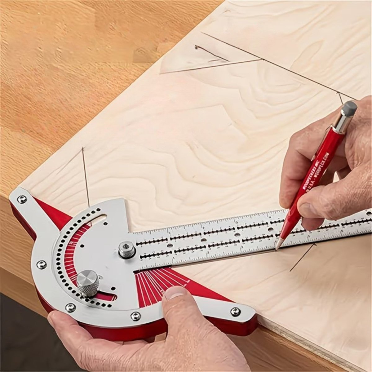 Multi - Angle Woodworking Ruler - Measuring Ruler - Wild Eye Vision