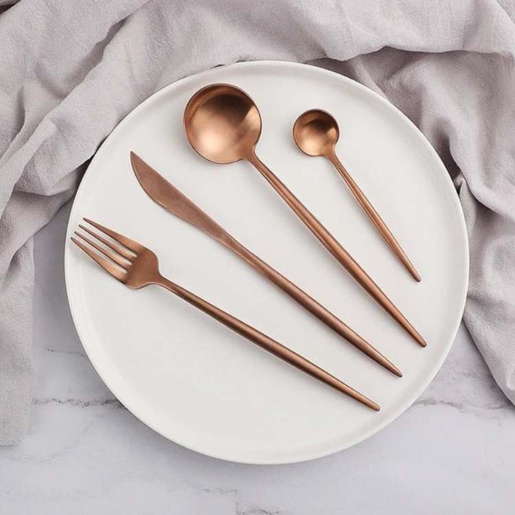 NovaChrome Modern Dinnerware 24 - Piece Set - Dinnerware - Wild Eye Vision