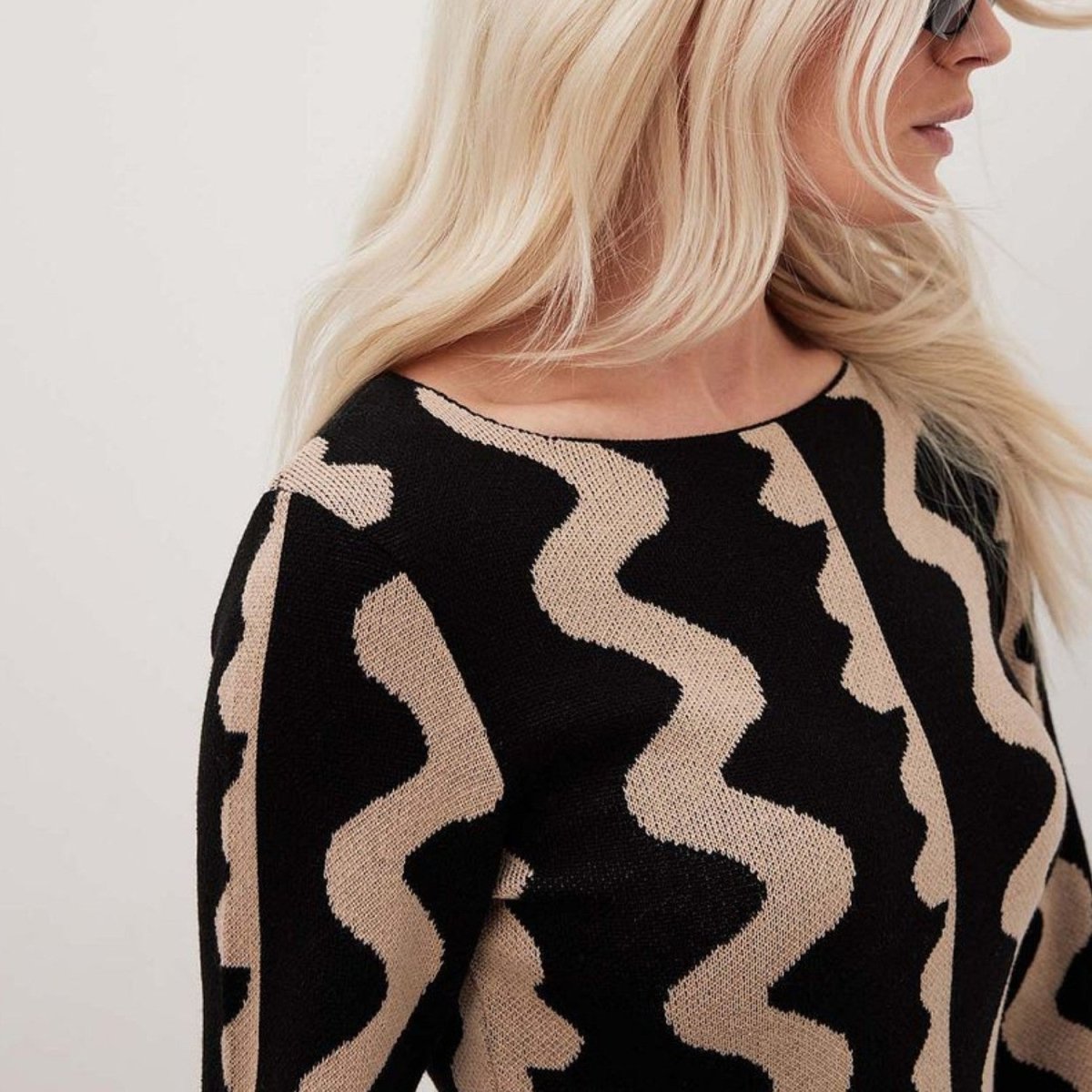 Patterned Long Sleeve Maxi Dress - Maxi Dress - Wild Eye Vision