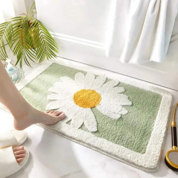 PetalTouch Floral Bathroom Mat - Bathroom Mat - Wild Eye Vision