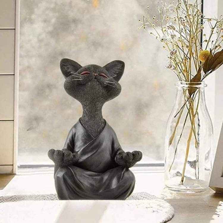 Playful Cat Yoga Decor - Cat Statue - Wild Eye Vision