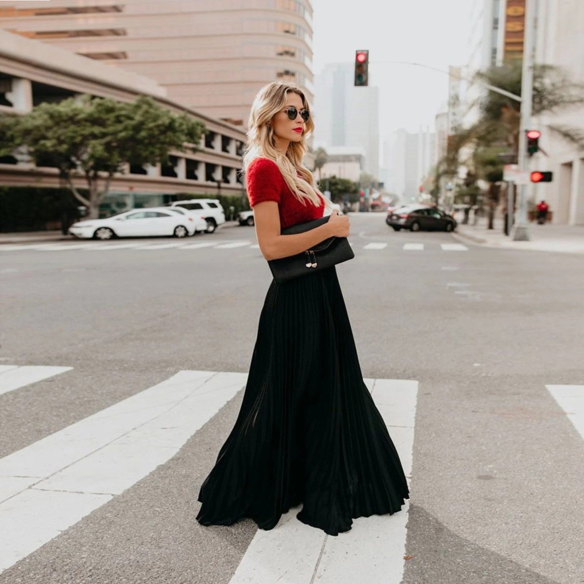 Pleated High Waist Maxi Skirt - Skirt - Wild Eye Vision