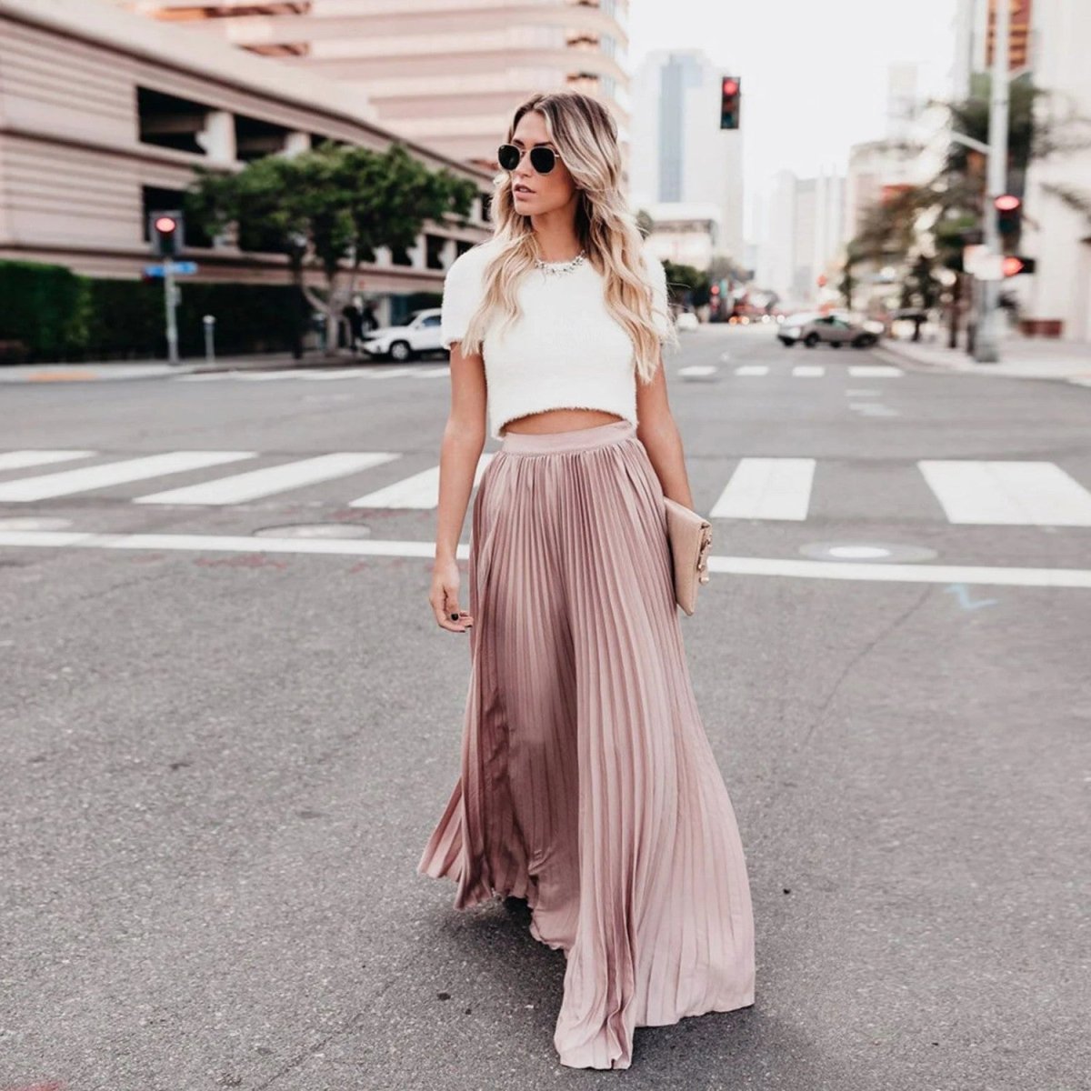 Pleated High Waist Maxi Skirt - Skirt - Wild Eye Vision