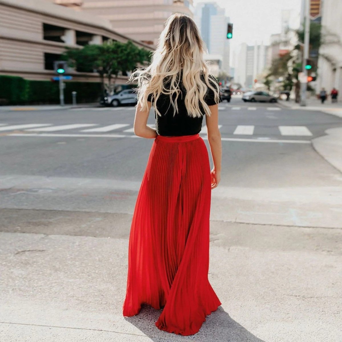 Pleated High Waist Maxi Skirt - Skirt - Wild Eye Vision
