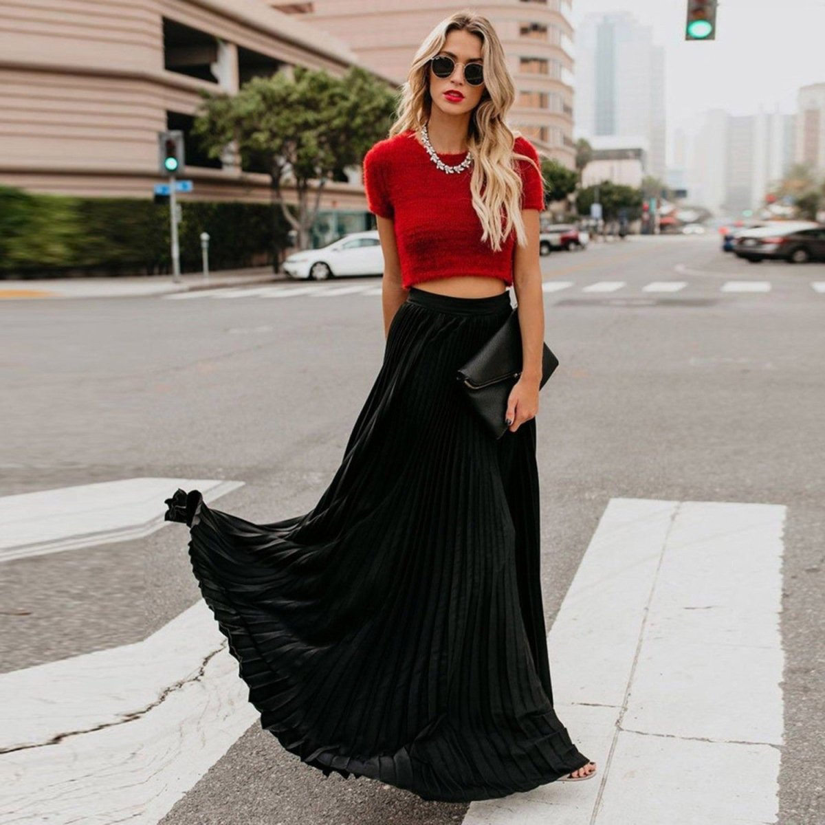 Pleated High Waist Maxi Skirt - Skirt - Wild Eye Vision
