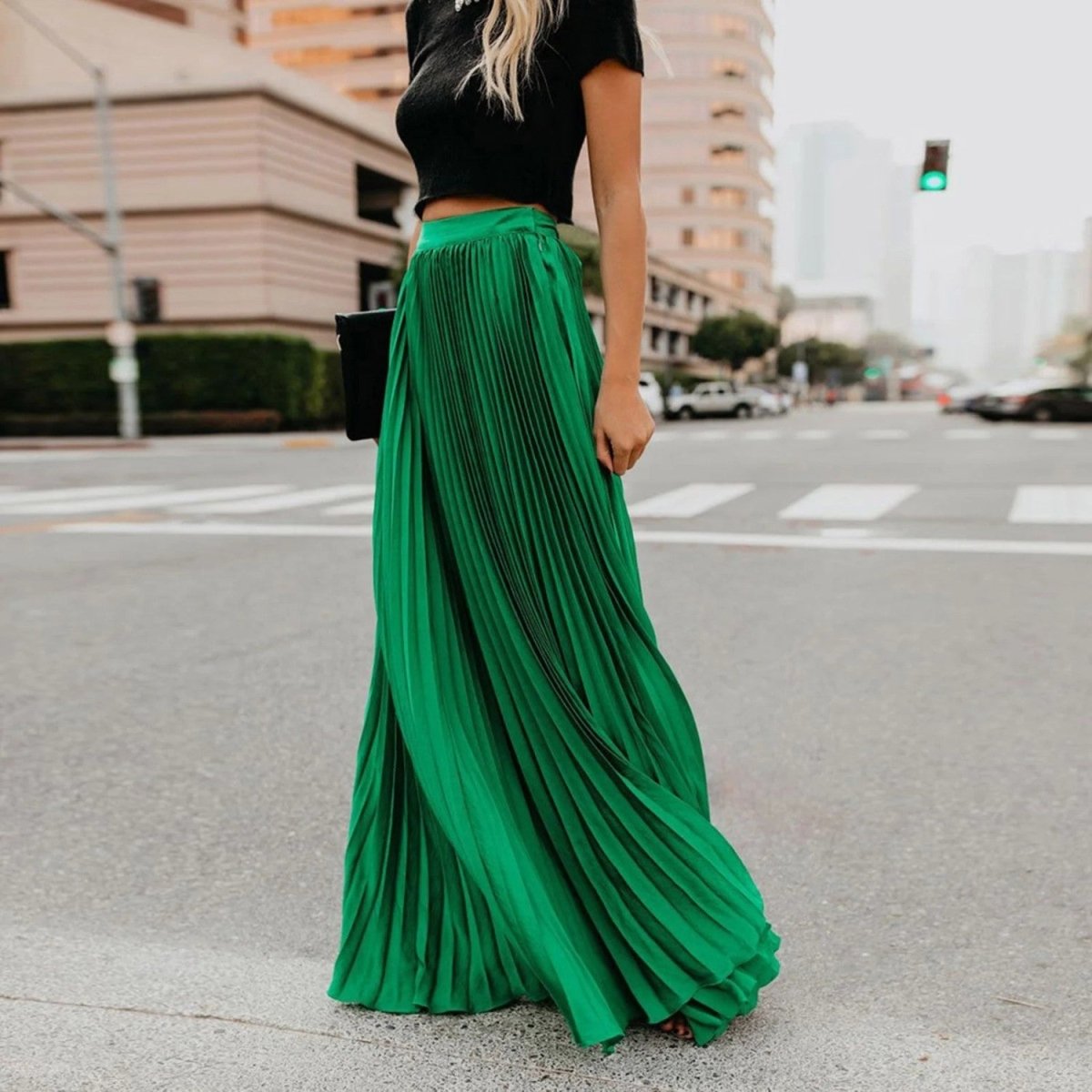 Pleated High Waist Maxi Skirt - Skirt - Wild Eye Vision
