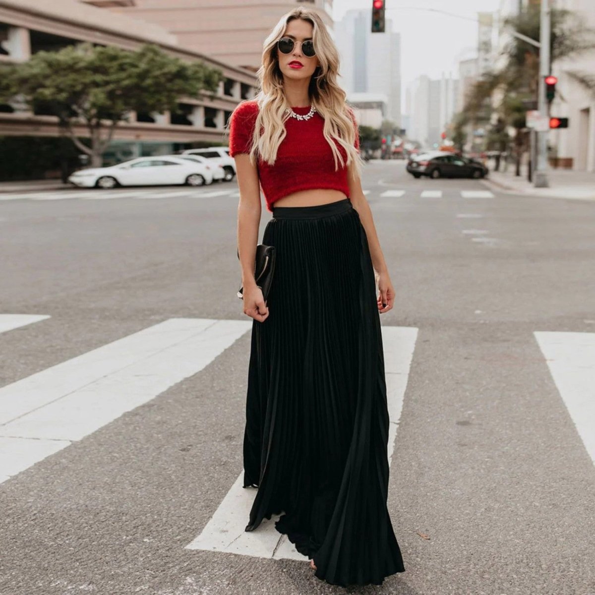 Pleated High Waist Maxi Skirt - Skirt - Wild Eye Vision