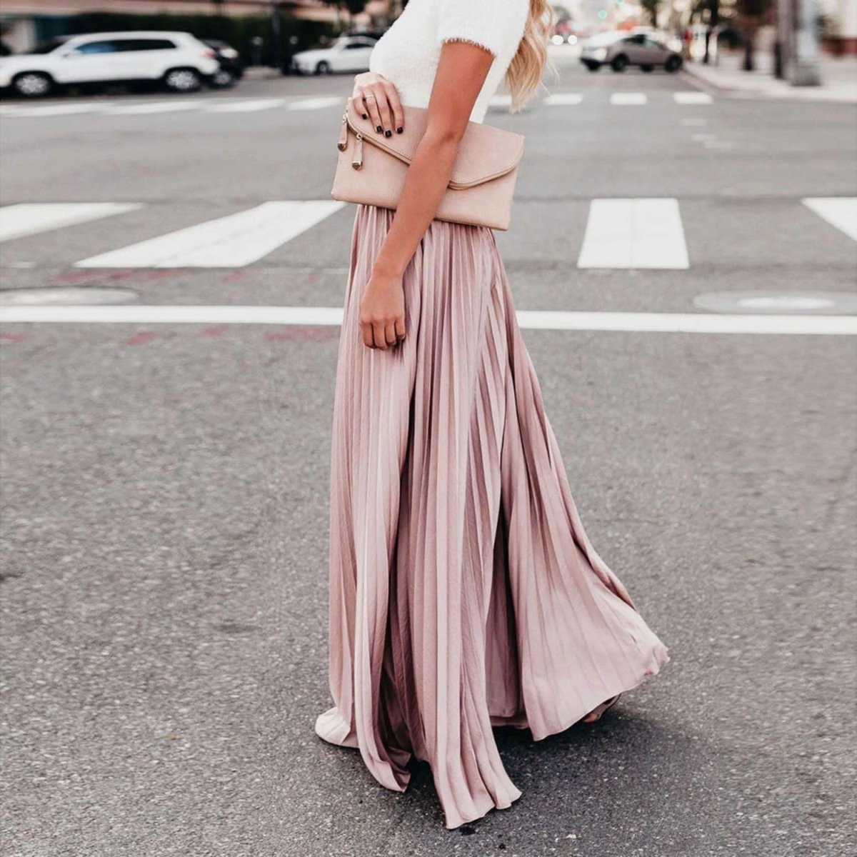 Pleated High Waist Maxi Skirt - Skirt - Wild Eye Vision