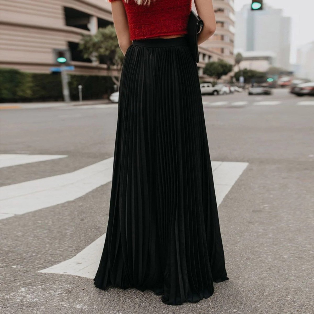 Pleated High Waist Maxi Skirt - Skirt - Wild Eye Vision