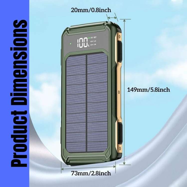 PowerFlex Solar Charger 200000mAh - Mobile Power Bank - Wild Eye Vision