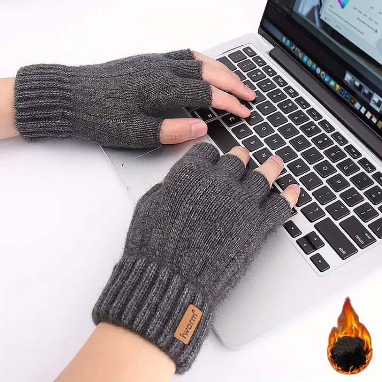 Premium Alpaca Half - Finger Gloves - Gloves - Wild Eye Vision