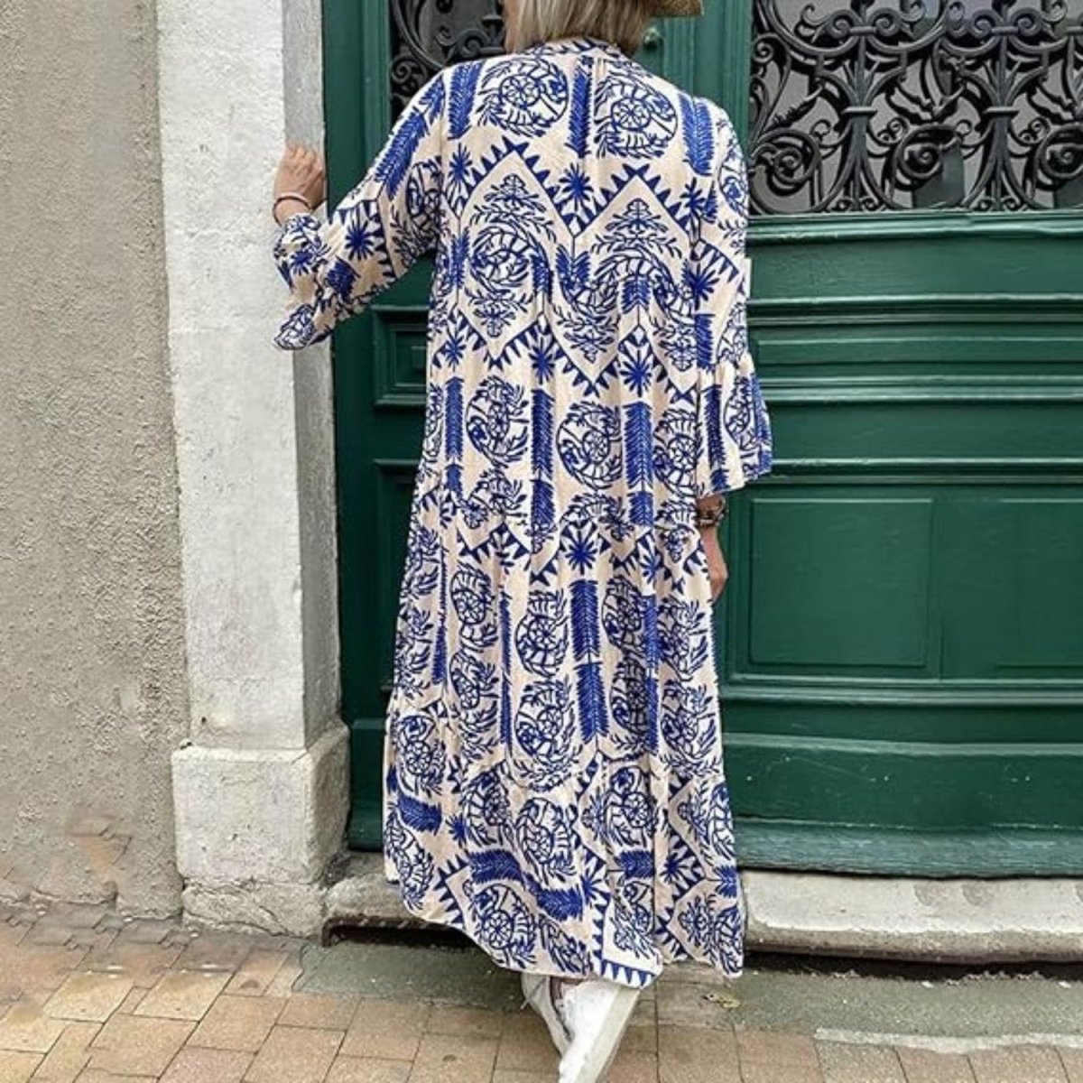 Printed Boho Maxi Dress - Maxi Dress - Wild Eye Vision