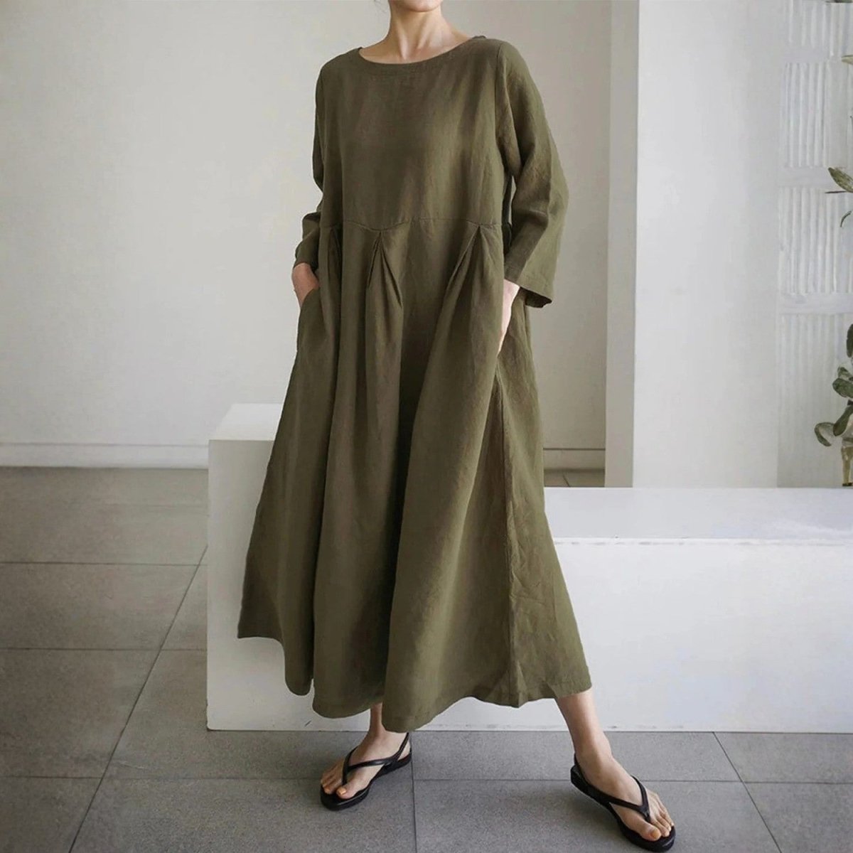 Relaxed Cotton Maxi Dress - Maxi Dress - Wild Eye Vision