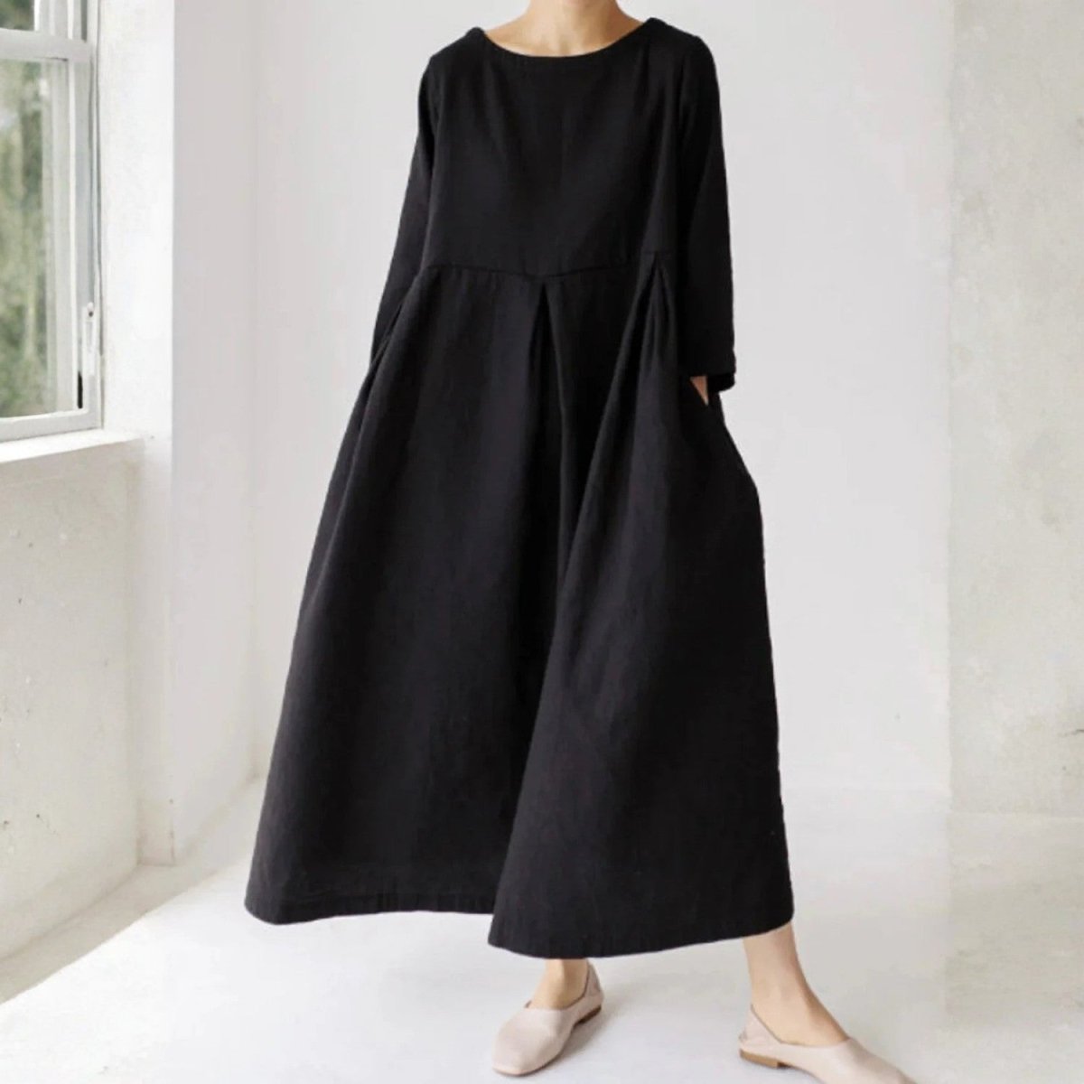 Relaxed Cotton Maxi Dress - Maxi Dress - Wild Eye Vision