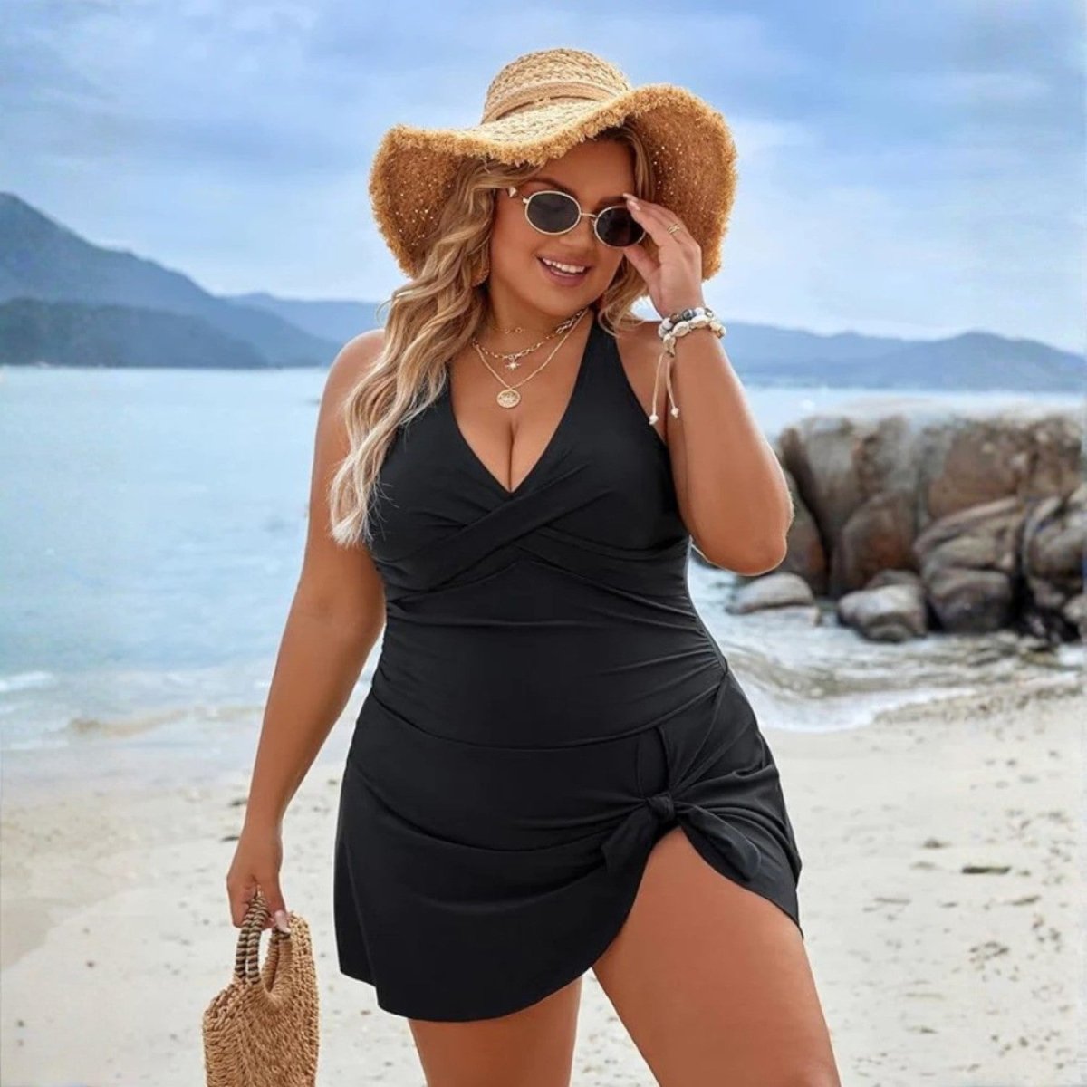 Ruched Tummy Control Swimsuit - Swimsuit - Wild Eye Vision