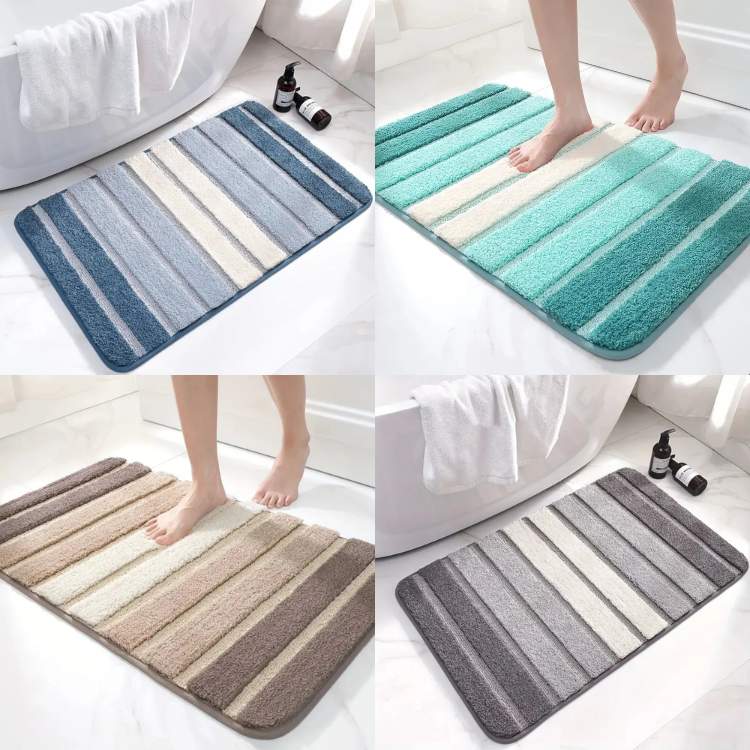 SereneStep Classic Striped Bath Mat - Bath Mat - Wild Eye Vision
