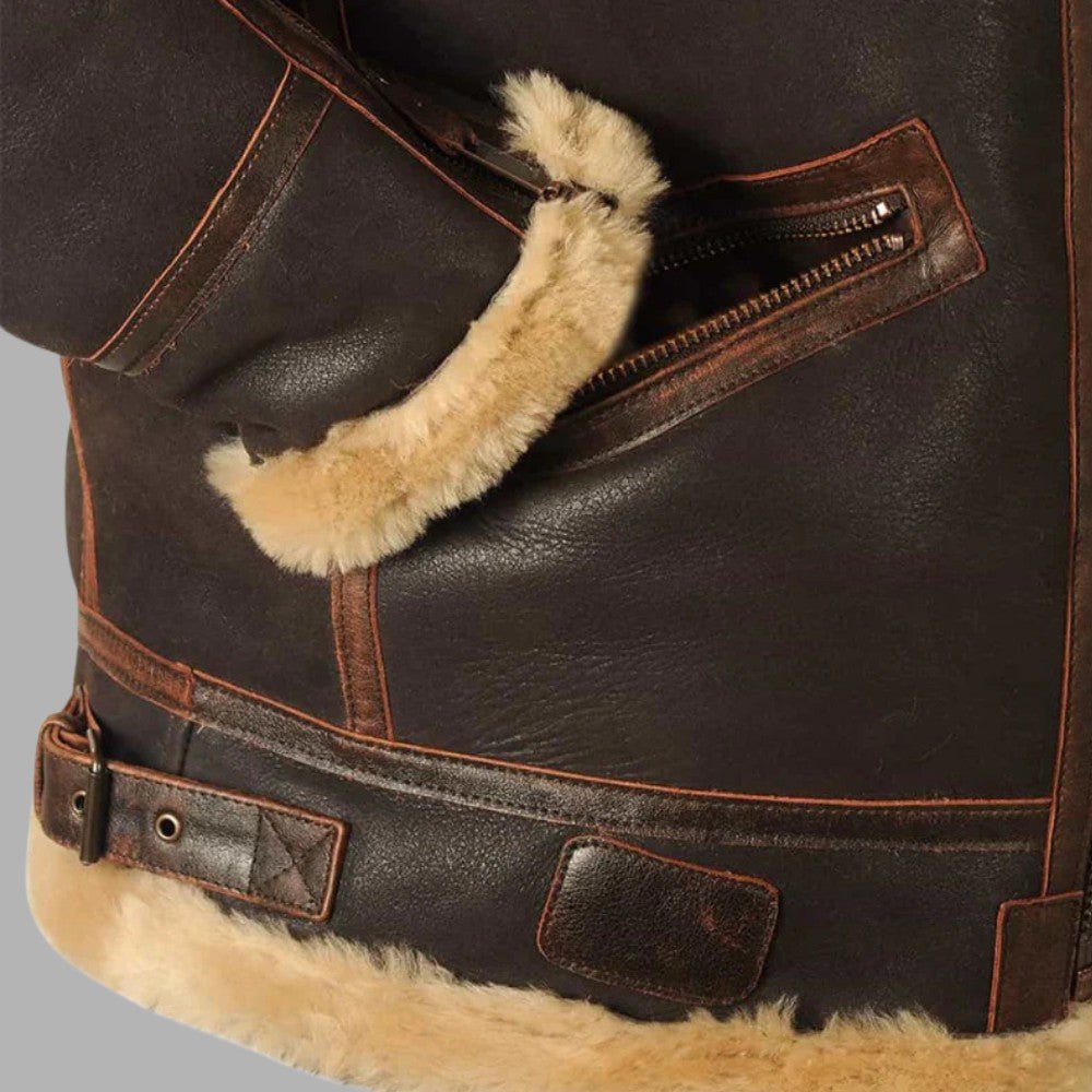 Shearling Pilot Winter Jacket - Men's Leather Jacket - Wild Eye Vision