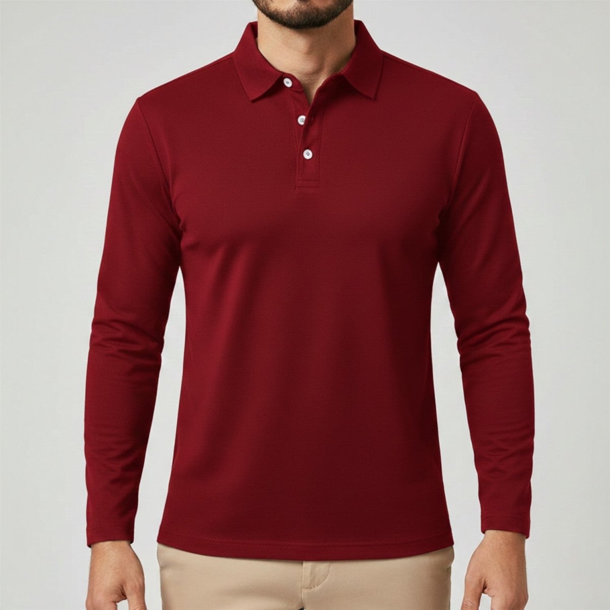 Slim Fit Long Sleeve Polo Shirt - Polo Shirts - Wild Eye Vision
