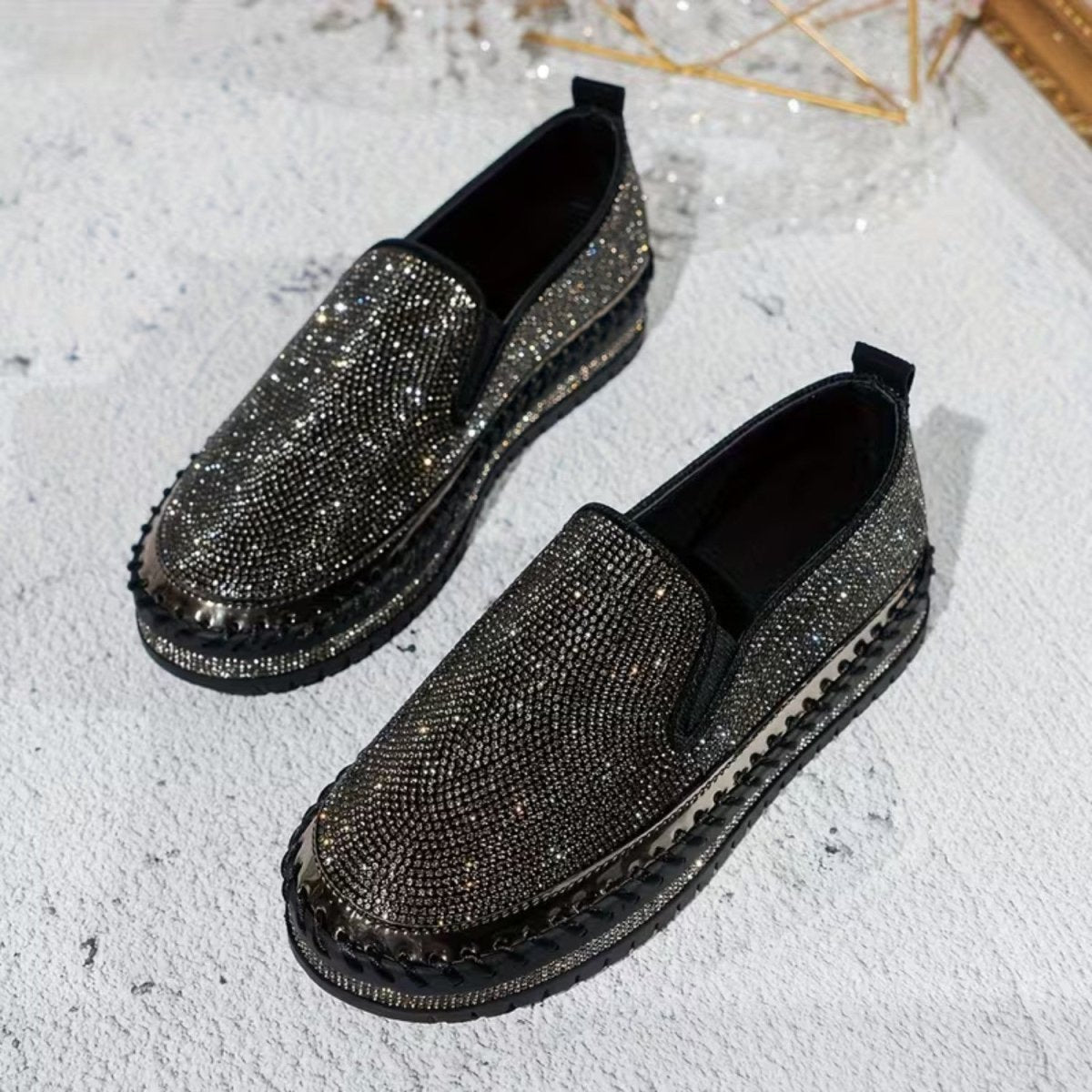 Sparkle Comfort Slip On Loafers - Orthopedic Slippers - Wild Eye Vision