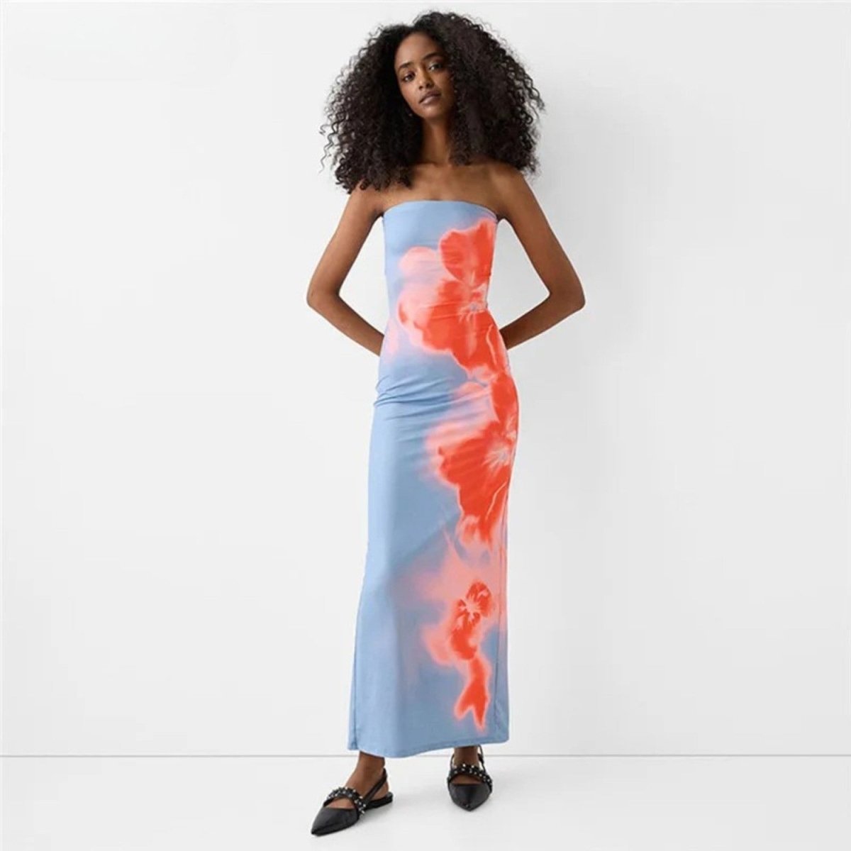 Strapless Printed Summer Maxi Dress - Maxi Dress - Wild Eye Vision