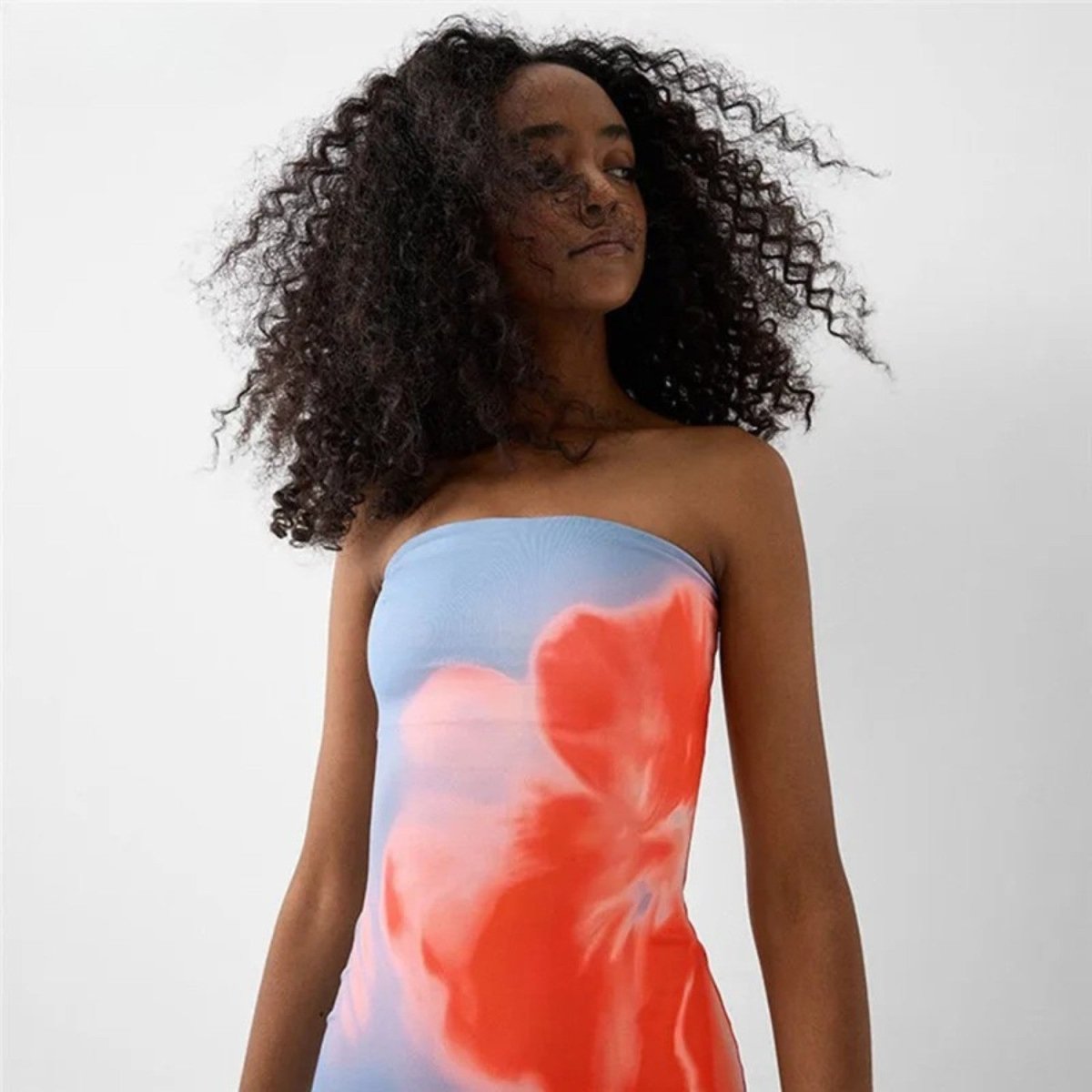 Strapless Printed Summer Maxi Dress - Maxi Dress - Wild Eye Vision