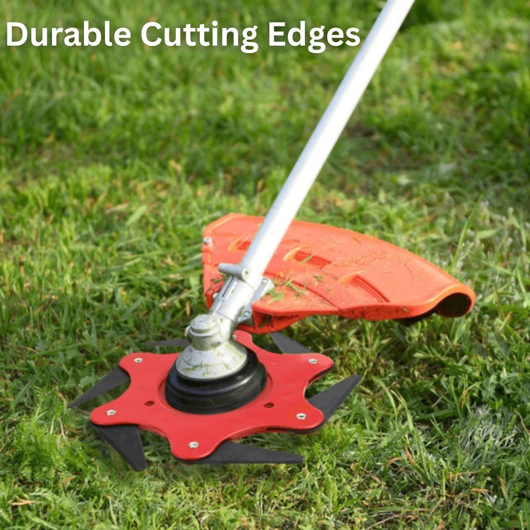 TurfEdge – Universal 6 - Steel Blade Trimmer Head for Weed & Grass Clearing - Strimmer Head - Wild Eye Vision