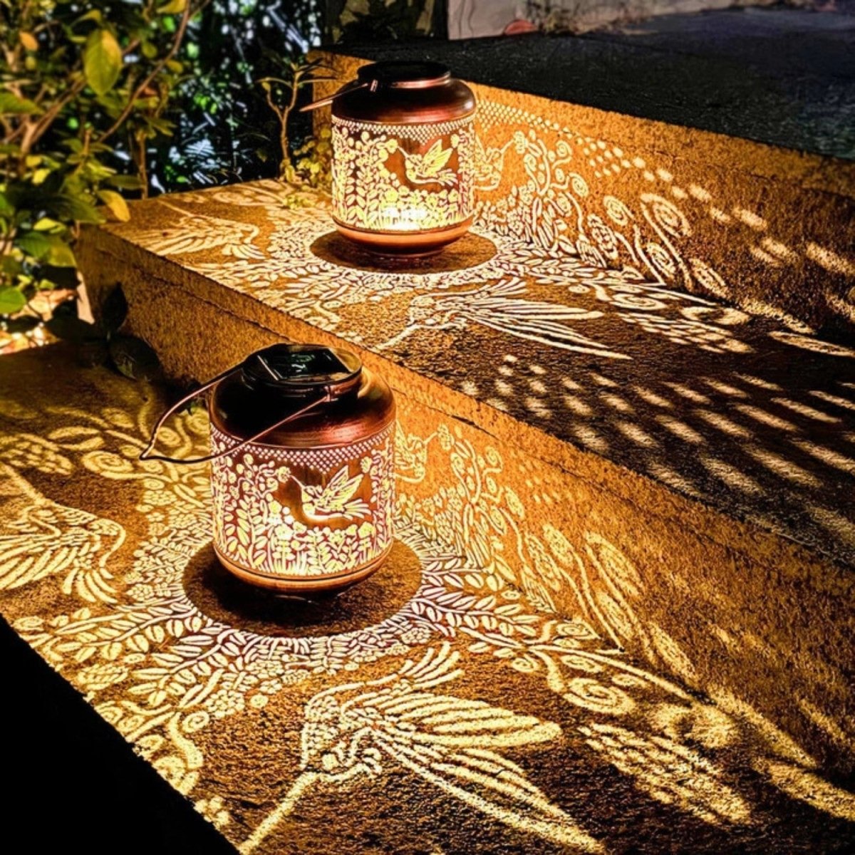 Twilight Hummingbird Shadow Lantern - Garden Light - Wild Eye Vision