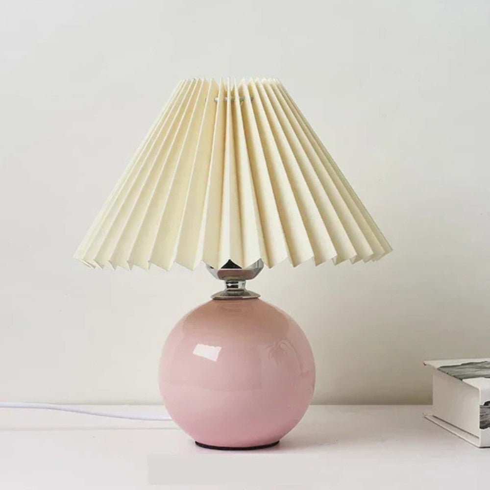 Vintage Pleated Shade Table Lamp - Table Lamp - Wild Eye Vision