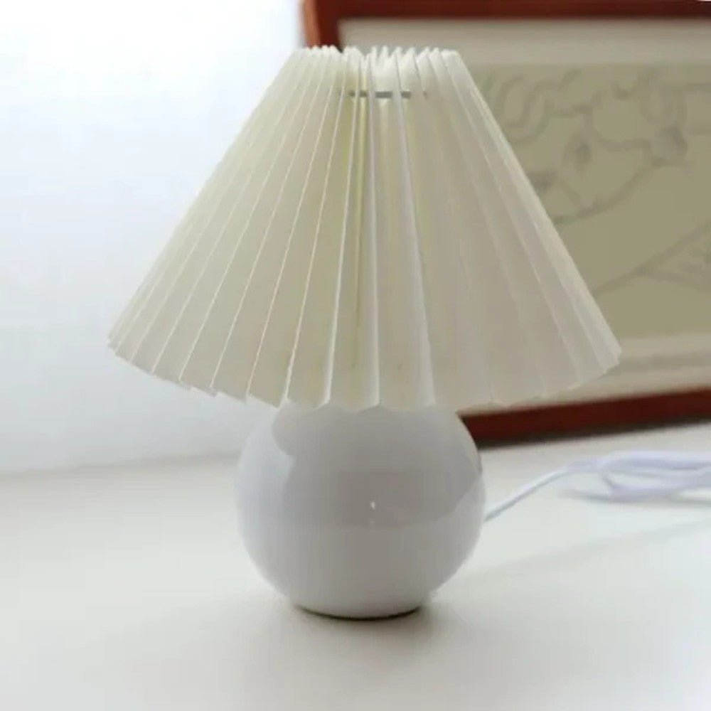 Vintage Pleated Shade Table Lamp - Table Lamp - Wild Eye Vision