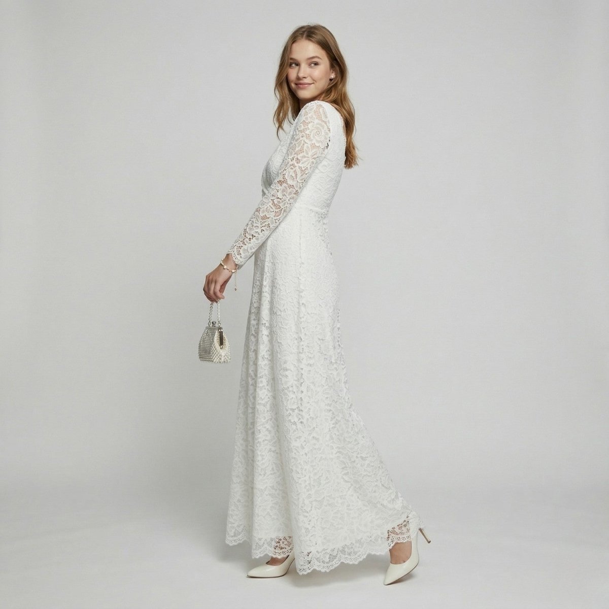 White Lace Maxi Dress - Wild Eye Vision