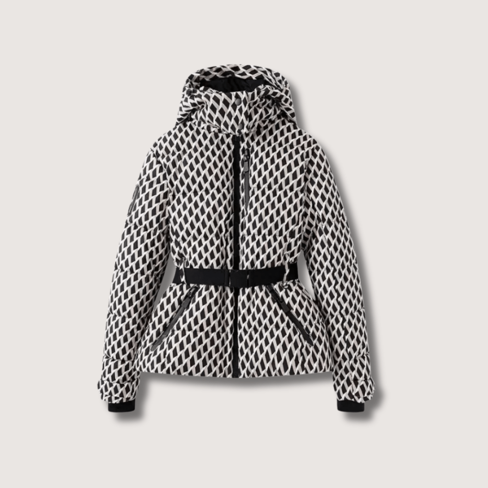 Women's Belted Hooded Puffer Jacket - Women's Puffer Jacket - Wild Eye Vision