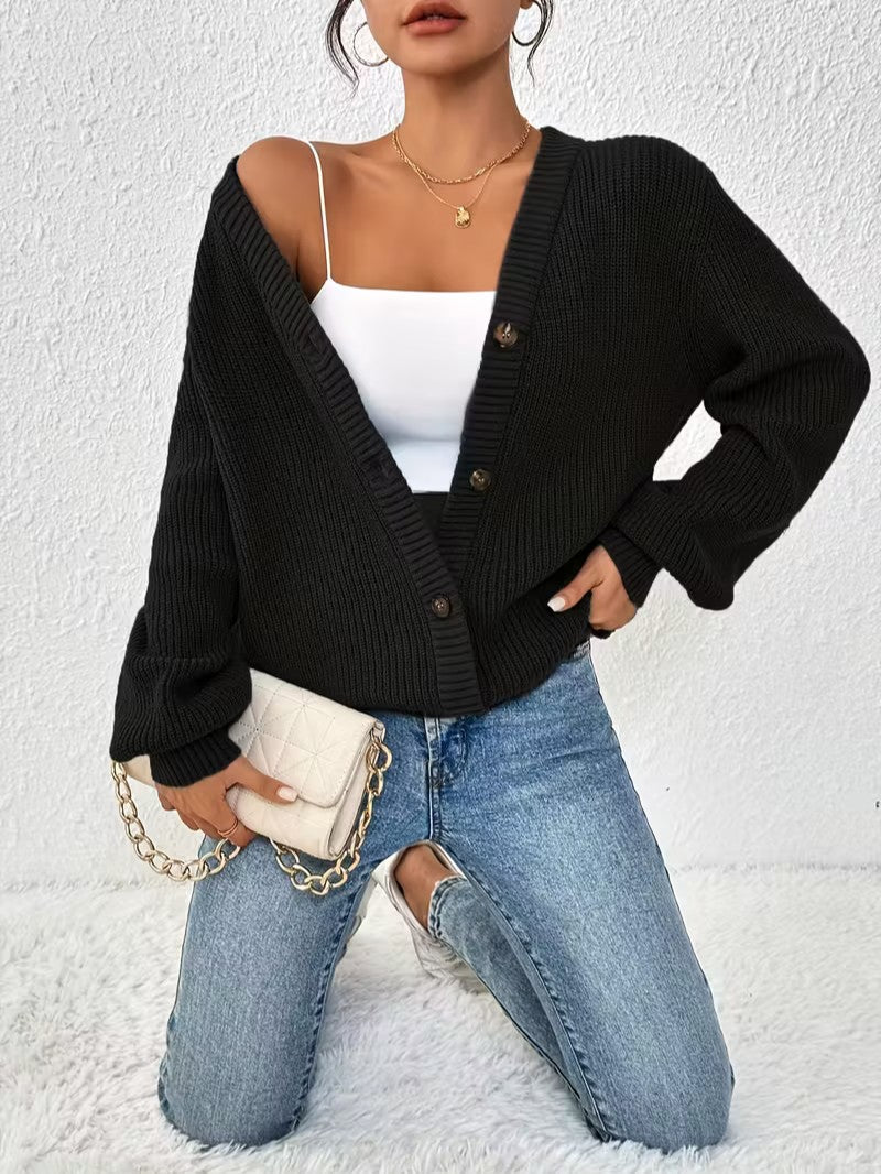 Women’s Button Front Knit Cardigan - Women Knit Cardigan - Wild Eye Vision