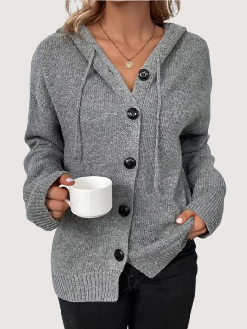 Women's Button Front Knit Cardigan - Women Knit Cardigan - Wild Eye Vision