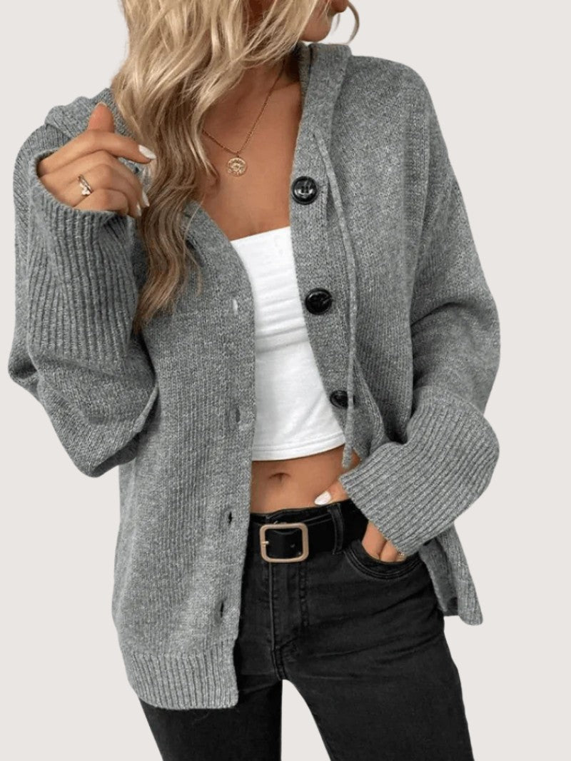 Women's Button Front Knit Cardigan - Women Knit Cardigan - Wild Eye Vision