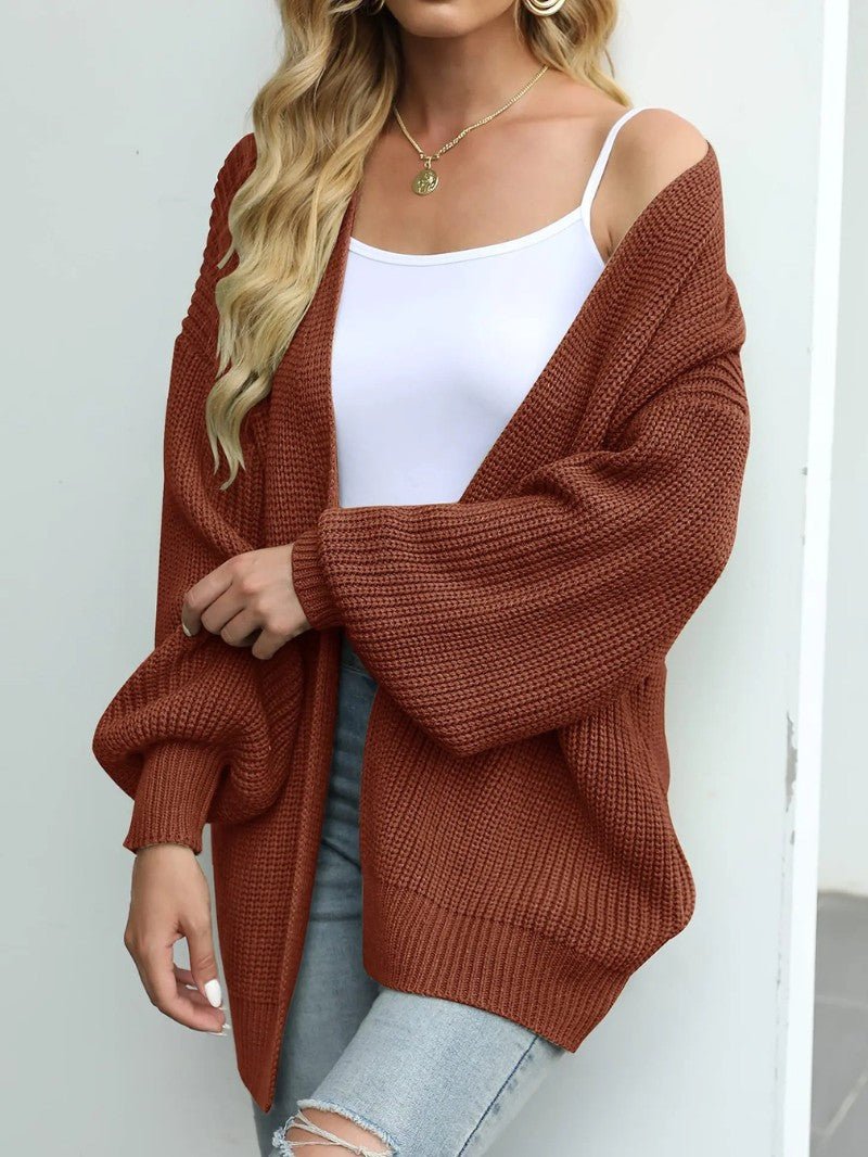 Women's Casual Chunky Knit Cardigan - Women Knit Cardigan - Wild Eye Vision