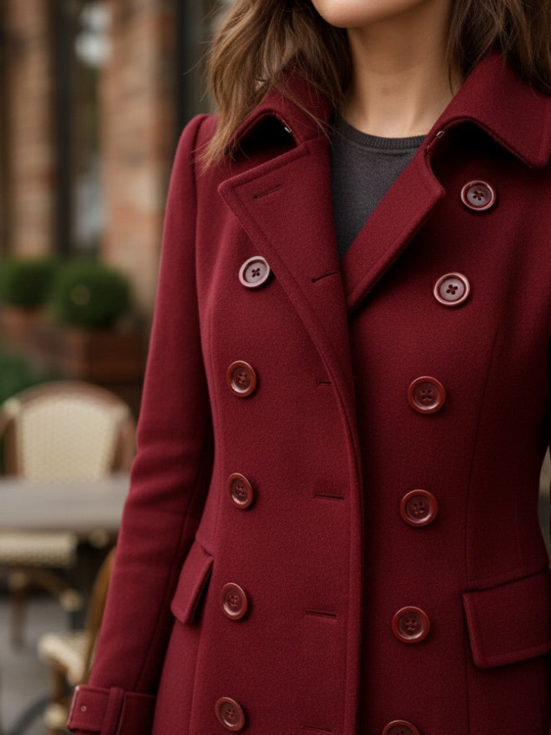 Women's Classic Double Breasted Coat - Women's Coat - Wild Eye Vision