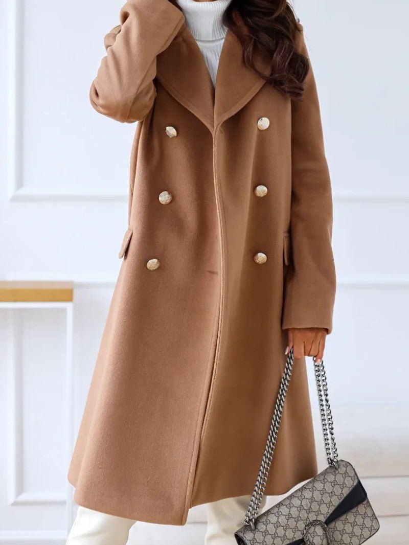 Women's Double Breasted Long Coat - Women's Coat - Wild Eye Vision