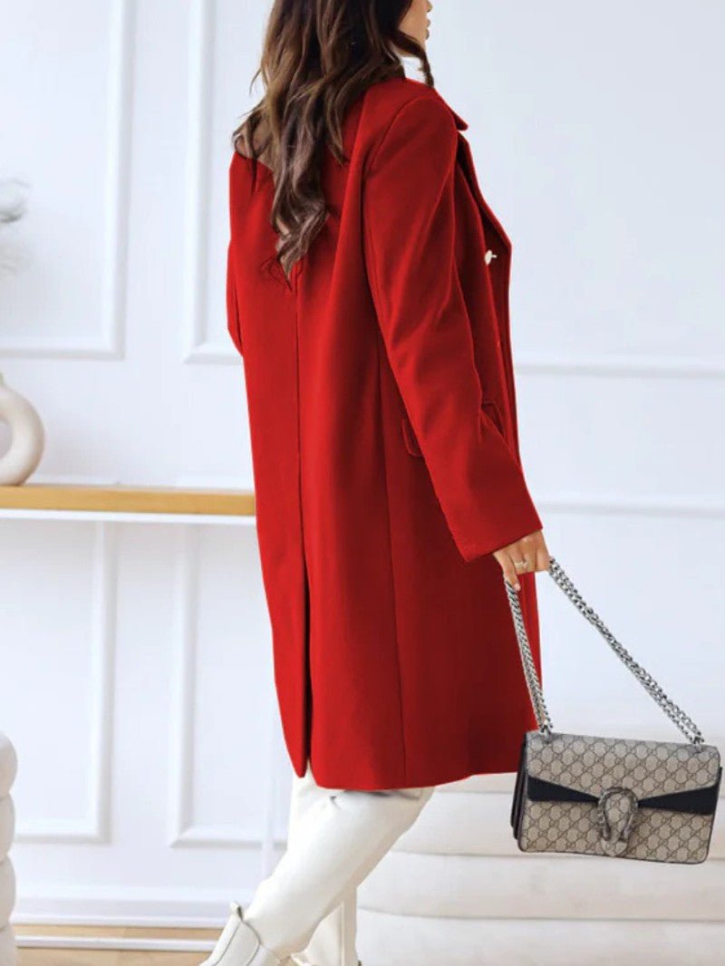 Women's Double Breasted Long Coat - Women's Coat - Wild Eye Vision