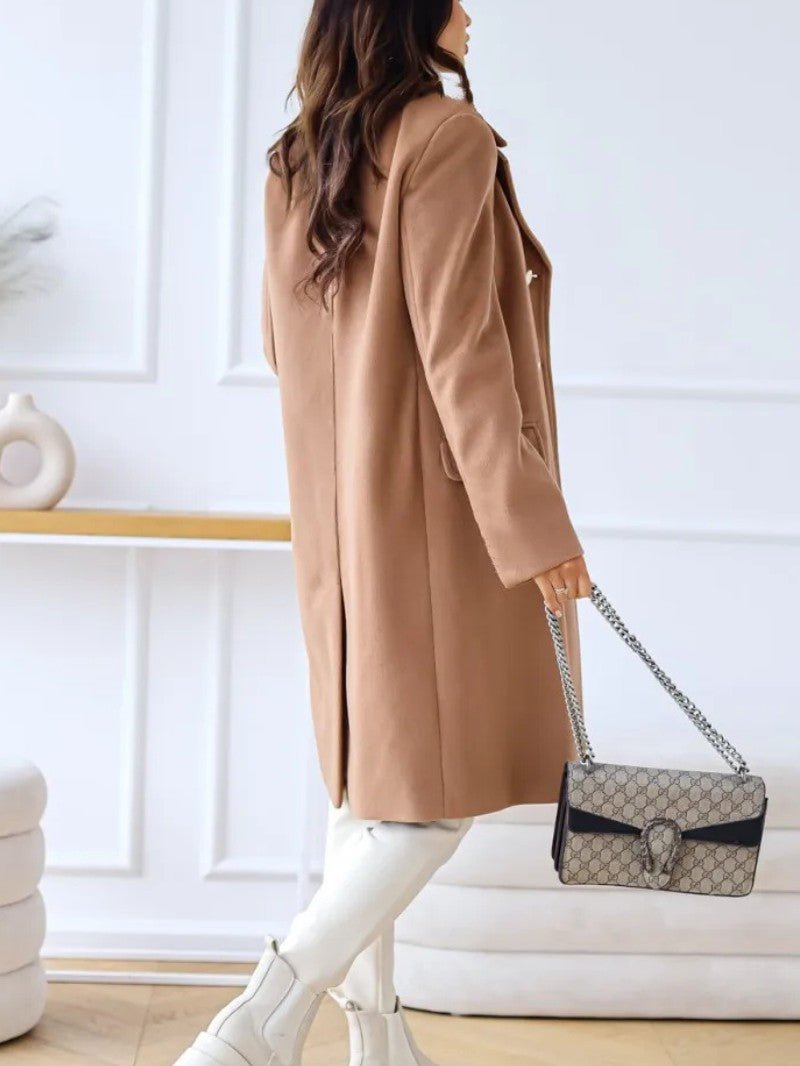 Women's Double Breasted Long Coat - Women's Coat - Wild Eye Vision